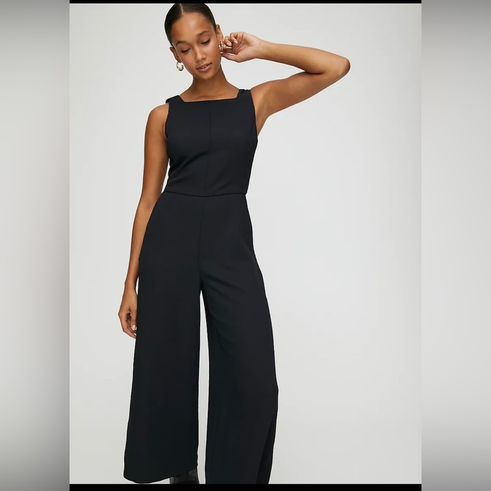 Wilfred Black Wide-Leg Jumpsuit